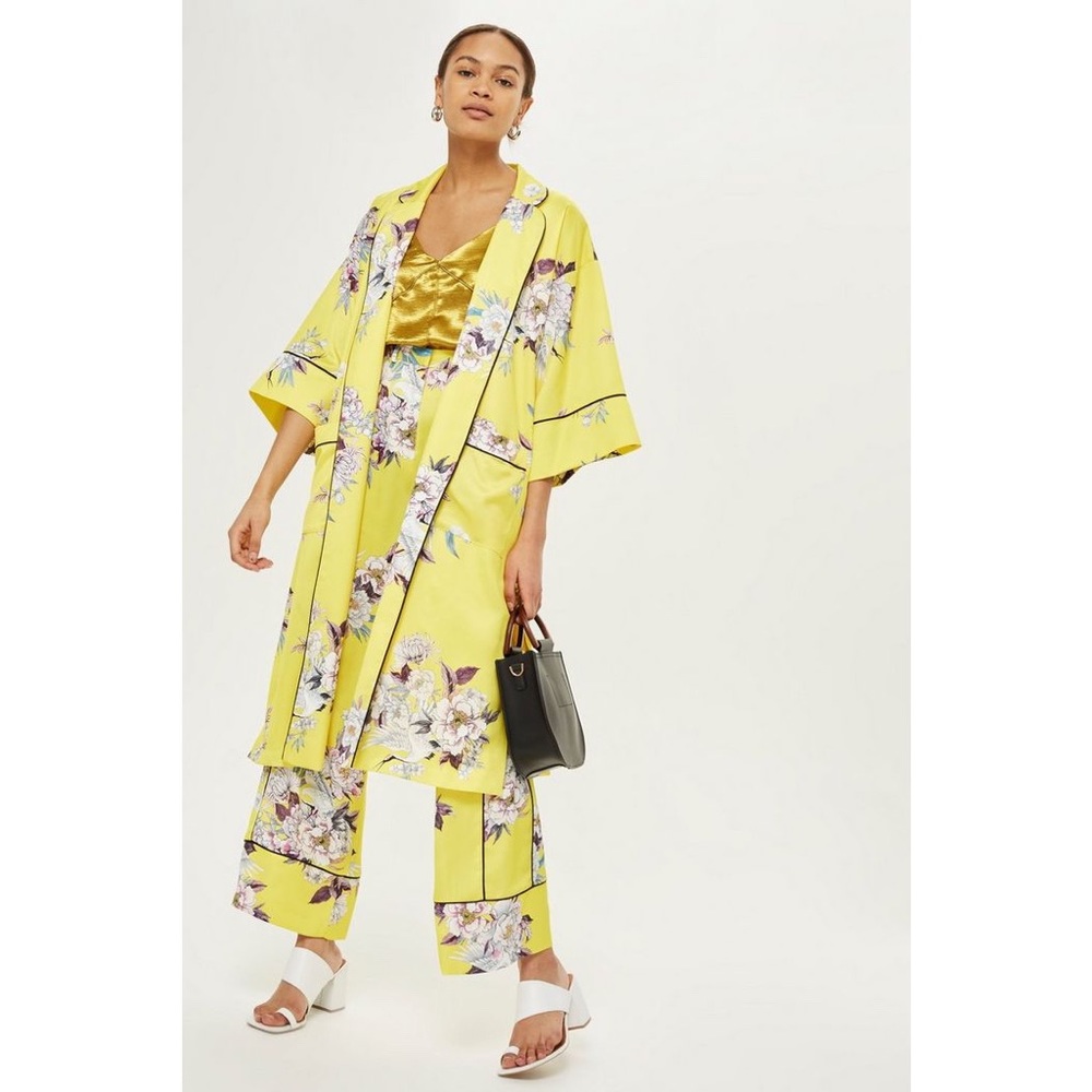 ‼️SOLD‼️TOPSHOP Heron Print Kimono Suit - Picture 1 of 16
